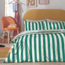 Habitat stripe green and white duvet cover set double, UK version