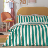 Habitat stripe green and white duvet cover set double, UK version