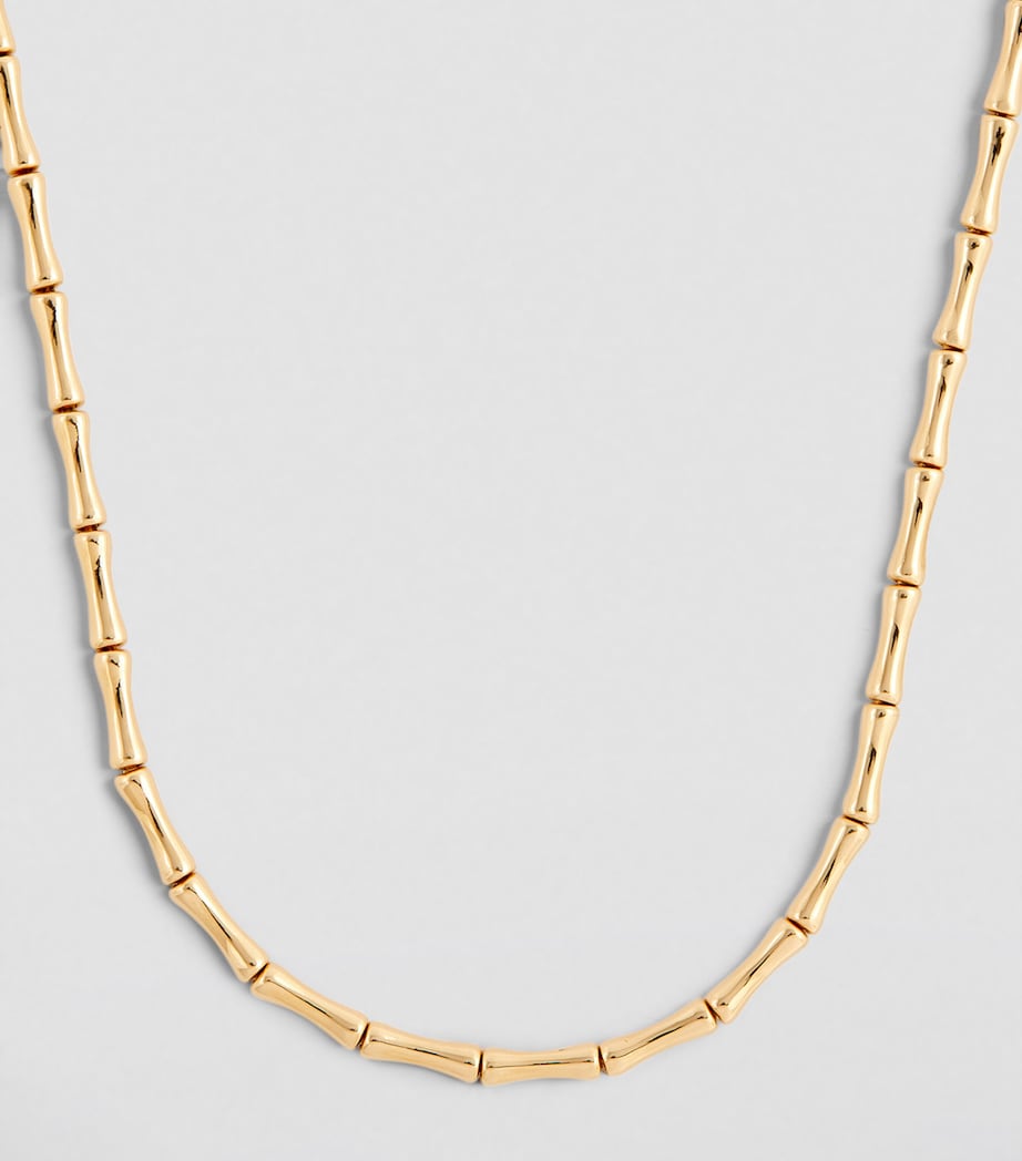 Anita Ko yellow gold bamboo necklace, imported from the UK