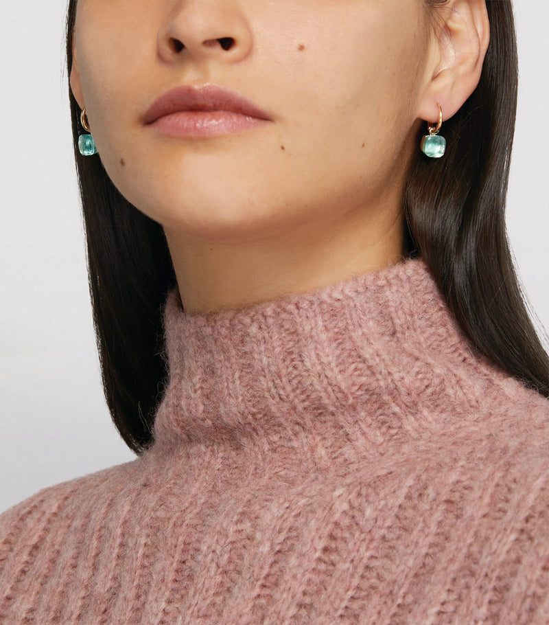 Pomellato blue topaz Nudo drop earrings - British product