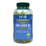 Holland & Barrett Pure Cod Liver Oil 1000mg 120 Capsules Omega 3 Supplements & Fish Oils Holland&Barrett   