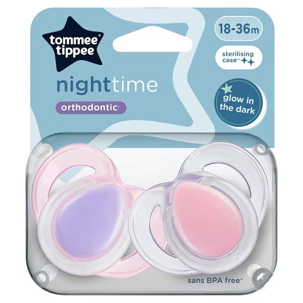 Tommee Tippee Night Soothers 18-36 months Pack of 2 (British brand)