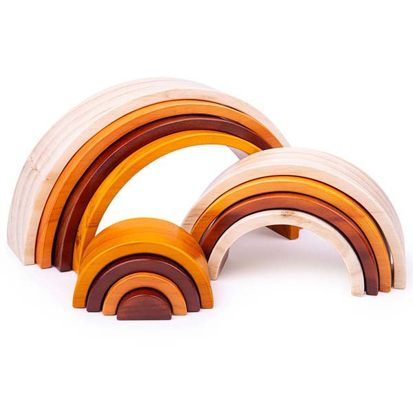 Bigjigs Toys Large Wooden Rainbow Stacking Toy GOODS Superdrug   