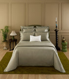Yves Delorme Triomphe Kaki super king flat sheet organic cotton, imported from the UK