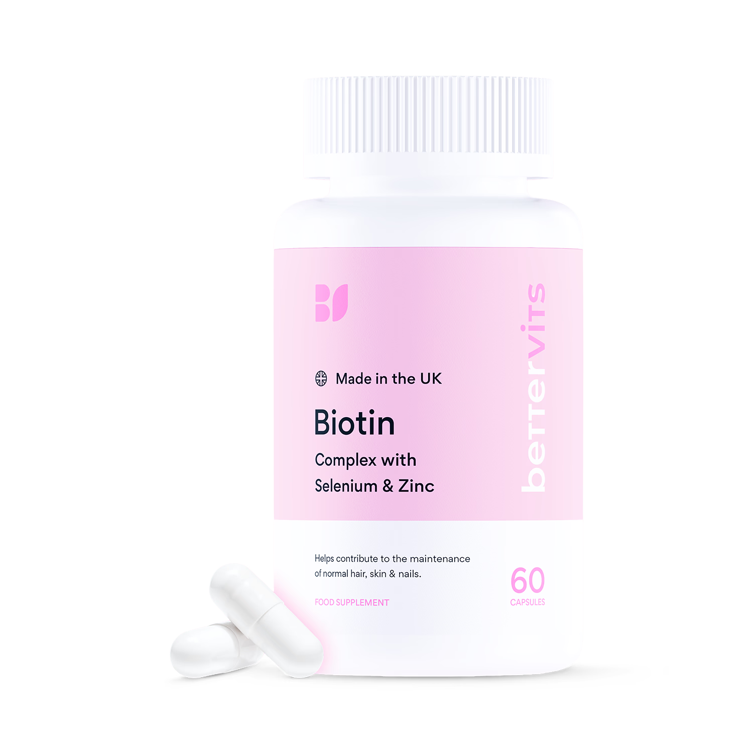Bettervits Biotin Complex 60 capsules (British brand)