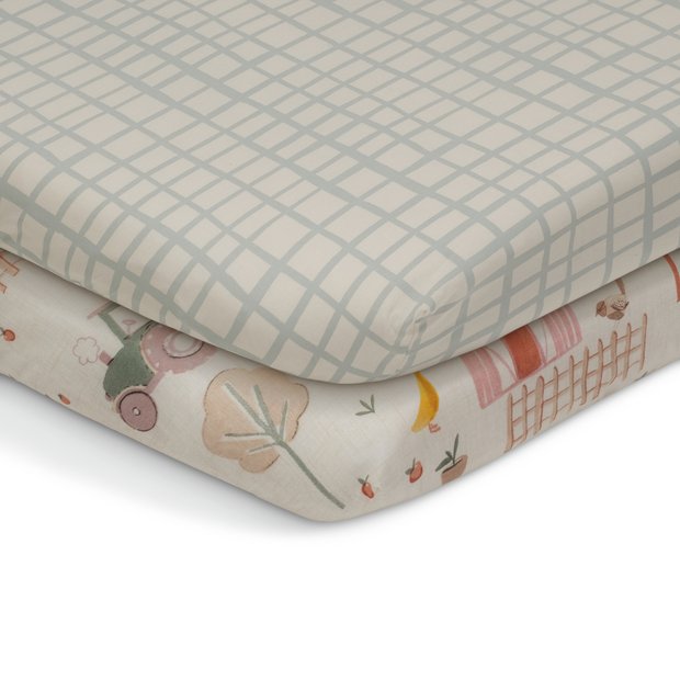 Habitat Little Farm fitted sheet for cot - British product