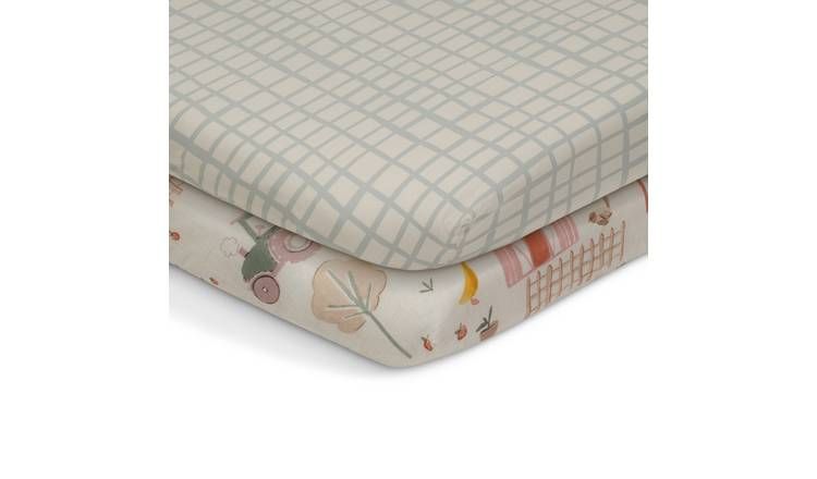 Habitat Cotton Little Farm Nursery Twin Fitted Sheet - Cots GOODS Argos