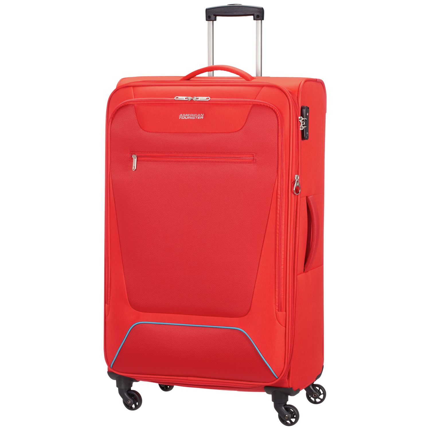 American Tourister expandable spinner suitcase red, UK version