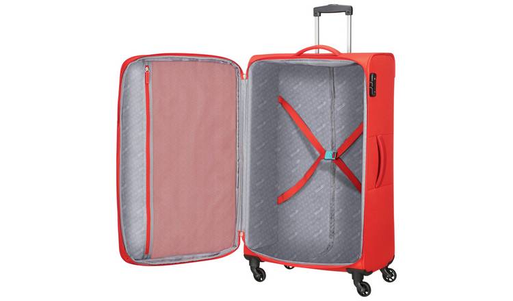 American Tourister expandable spinner suitcase red, UK version