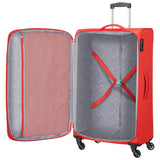 American Tourister expandable spinner suitcase red, UK version