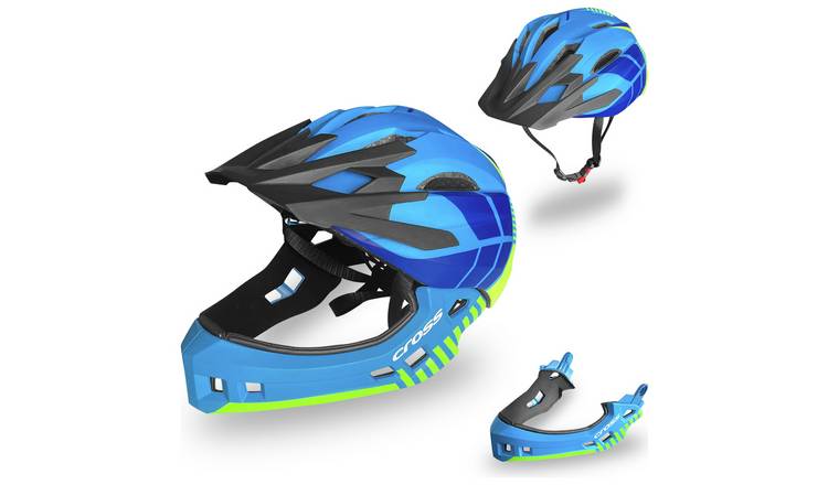 Cross Full Face Bike Helmet Blue 54-56cm, UK version