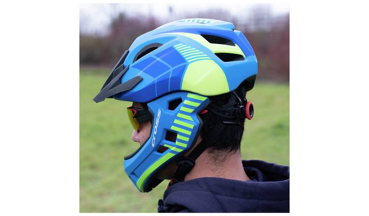 Cross Full Face Bike Helmet Blue 54-56cm, UK version