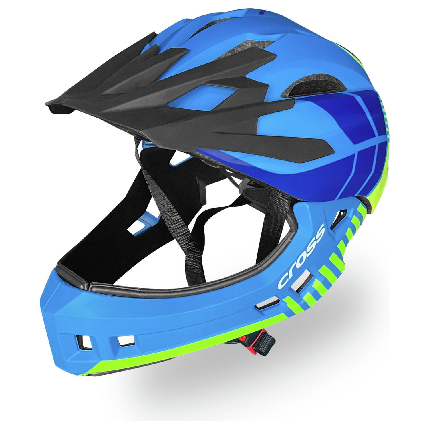 Cross Full Face Bike Helmet Blue 54-56cm, UK version