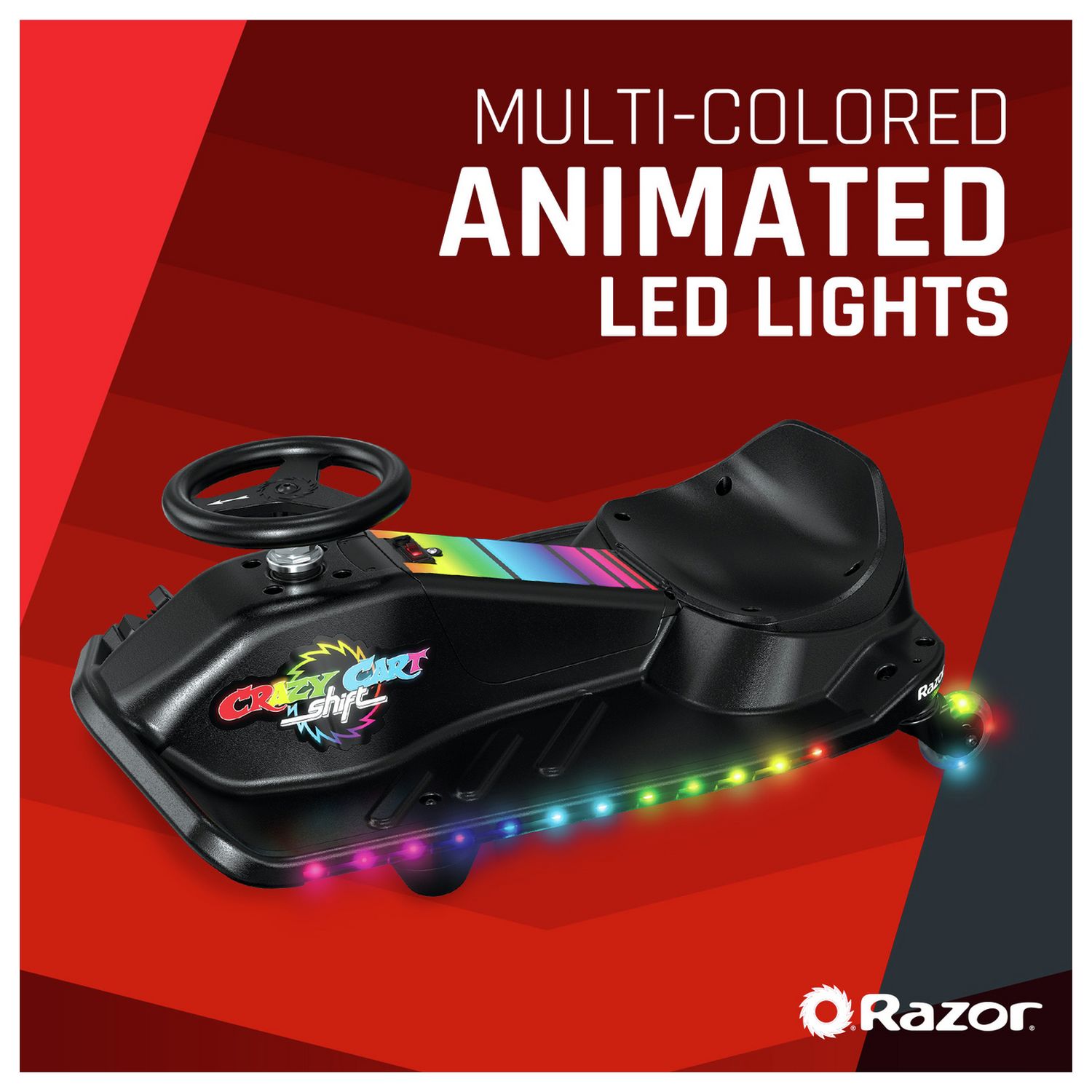 Razor Crazy Cart Shift LED Lightshow kids drift cart, UK version