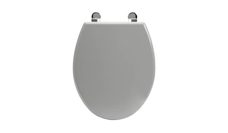 Argos Home grey moulded wood toilet seat H44.5cm, imported from the UK