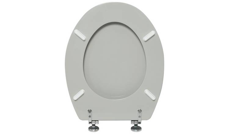 Argos Home grey moulded wood toilet seat H44.5cm, imported from the UK