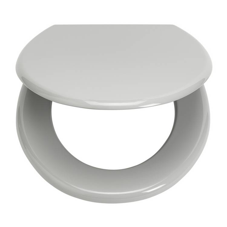 Argos Home grey moulded wood toilet seat H44.5cm, imported from the UK