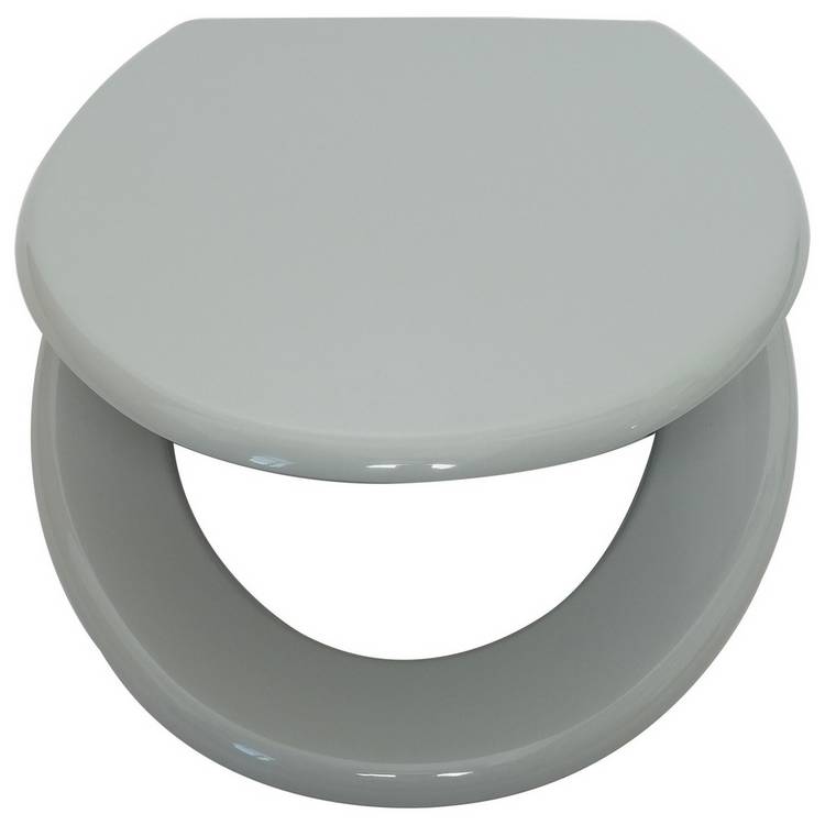 Argos Home grey moulded wood toilet seat H44.5cm, imported from the UK