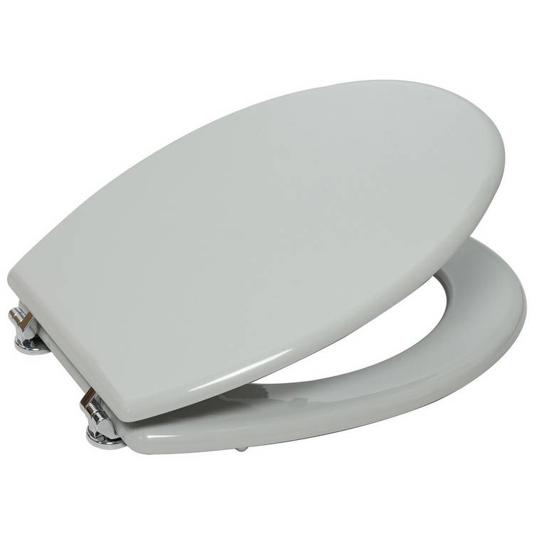 Argos Home grey moulded wood toilet seat H44.5cm, imported from the UK