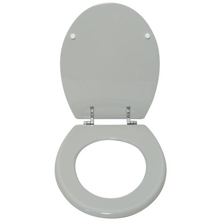 Argos Home grey moulded wood toilet seat H44.5cm, imported from the UK