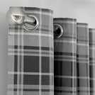 Habitat Check Eyelet Curtains Grey 229x229cm, UK version