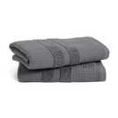 Habitat cotton waffle hand towels 2 pack charcoal - British product