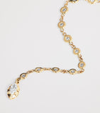 Jacquie Aiche yellow gold Sophia necklace with diamonds and emerald (British brand)