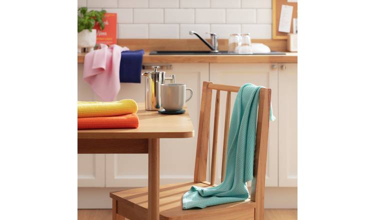 Habitat Brights Waffle tea towels pack of 5, UK version