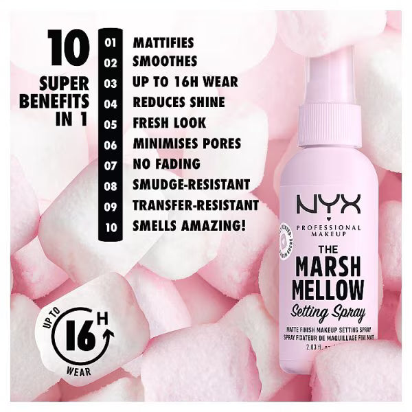 NYX Professional Makeup marshmallow setting spray, imported from the UK