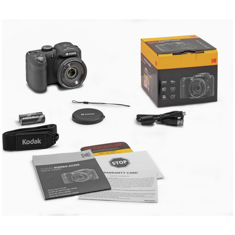KODAK PIXPRO AZ255 Black bridge camera, UK version