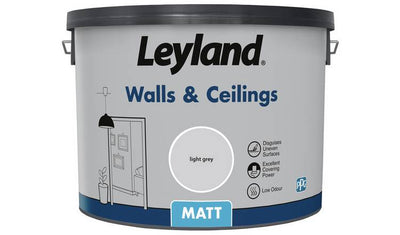 Argos Leyland Wand & Decken Mattfarbe Hellgrau Innenfarbe 10L - Online bei McGrocer kaufen