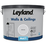 Leyland Wall & Ceiling Matt Paint Light Grey 10L, UK version