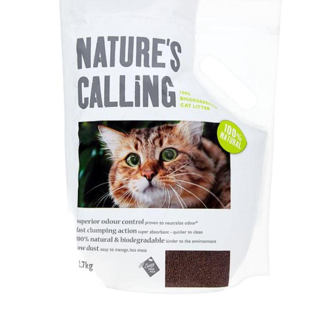 Nature's Calling 100% Biodegradable Clumping Cat Litter   2.7kg