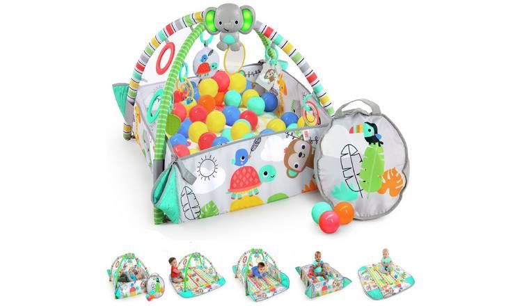 Bright Starts 5in1 Activity Gym &amp; Ball Pit Totally Tropical