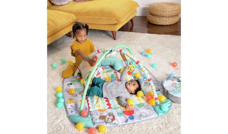 Bright Starts 5in1 Activity Gym & Ball Pit Totally Tropical