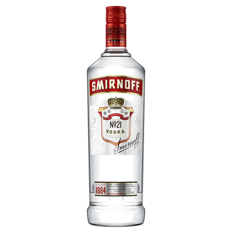 Smirnoff No. 21 Red Label Vodka 1L (British brand)