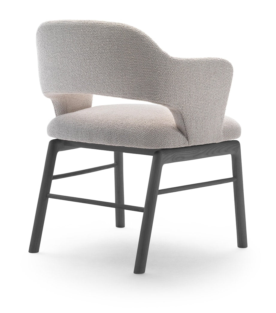 Flexform Alma dining chair fabric seat 58cm 60cm, imported from the UK