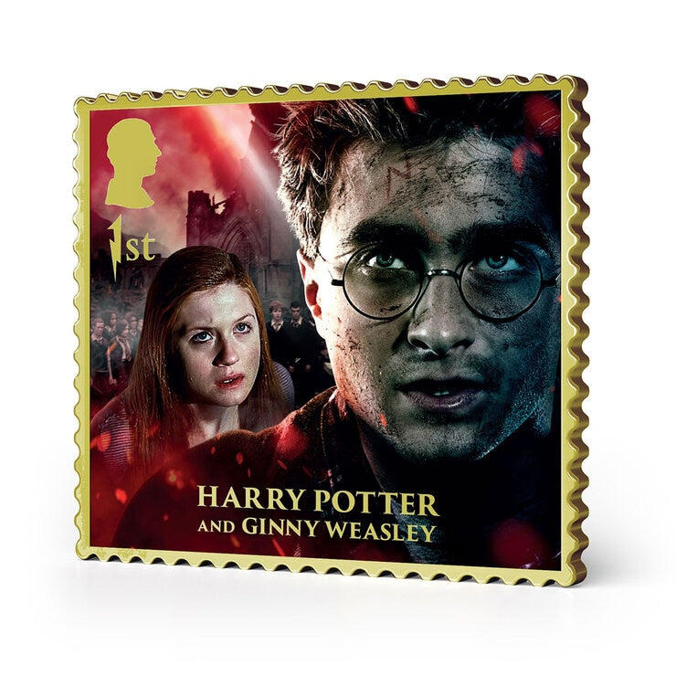 Royal Mail Harry Potter gold ingot collectable stamp, UK version