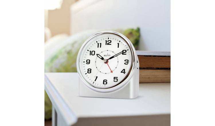 Acctim Centrale Silver Analogue Alarm Clock - British product