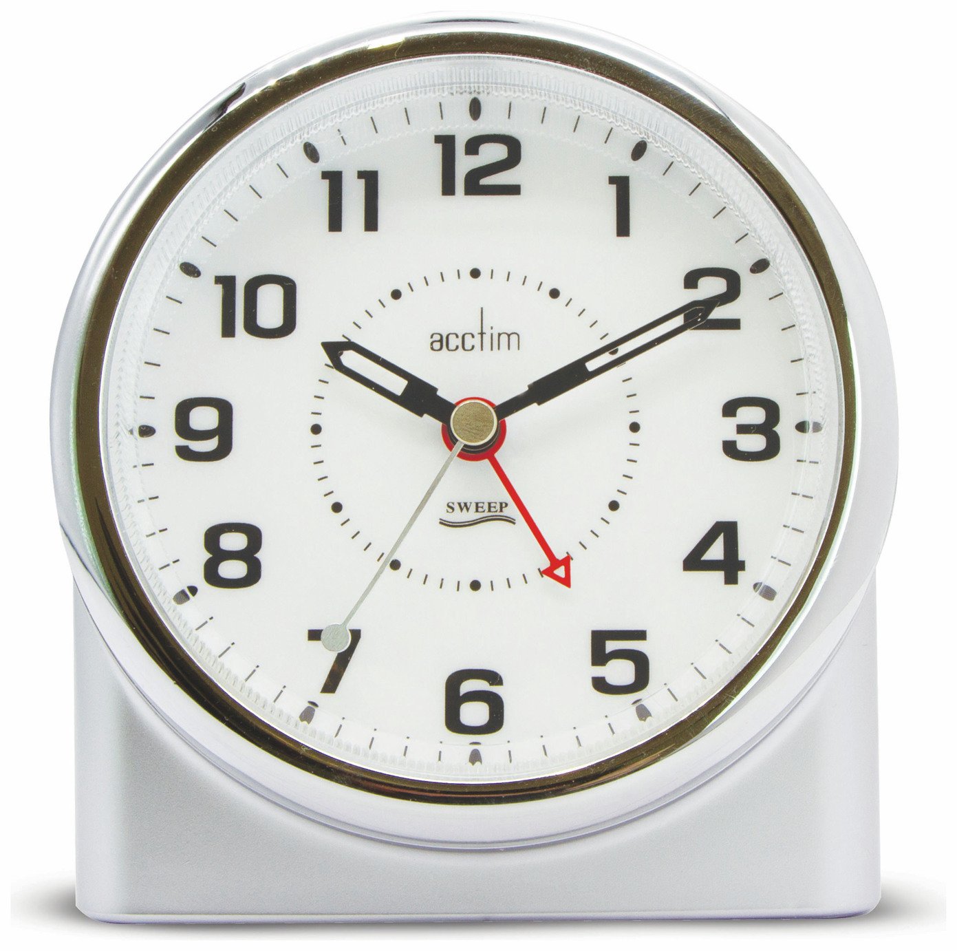 Acctim Centrale Silver Analogue Alarm Clock - British product