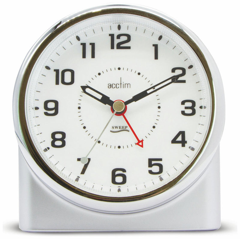 Acctim Centrale Silver Analogue Alarm Clock - British product