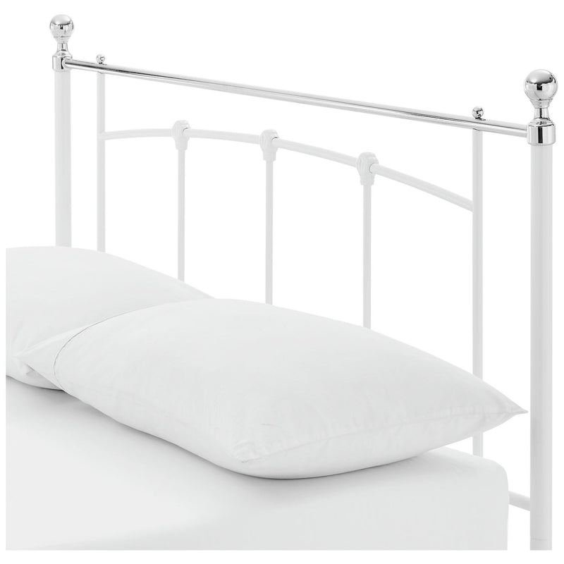 Argos Home Yani kingsize white metal bed frame - British product