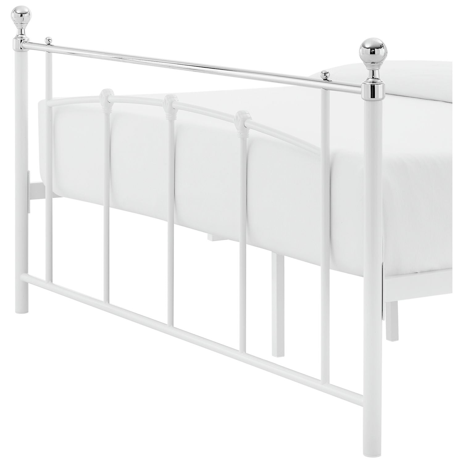 Argos Home Yani kingsize white metal bed frame - British product