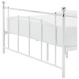 Argos Home Yani kingsize white metal bed frame - British product