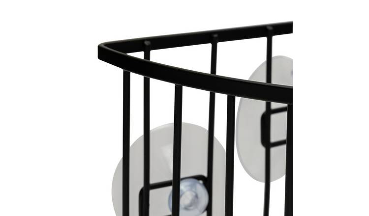 Argos Home corner shower basket black H10 W20.5 D15cm - British product