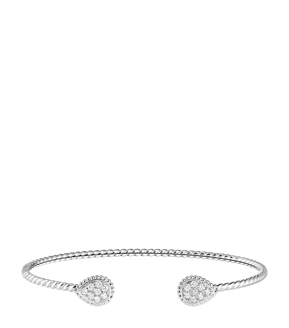 Boucheron Serpent Bohème white gold diamond bangle - British product