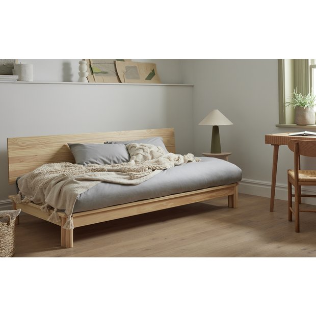 Habitat Akio Natural Trundle Guest Bed with two mattresses, UK version