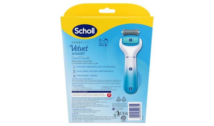 Scholl Velvet Smooth electric foot file (British brand)