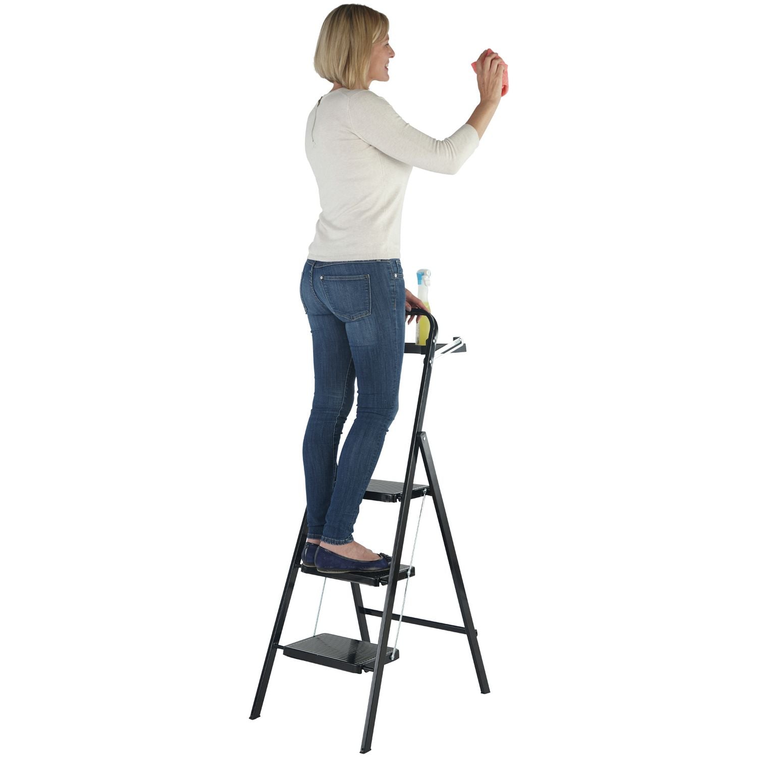 Werner 3 Tread Step Ladder with Tray, imported from the UK