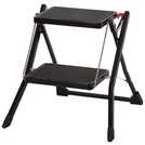 Werner black steel stepstool with wide treads (British brand)